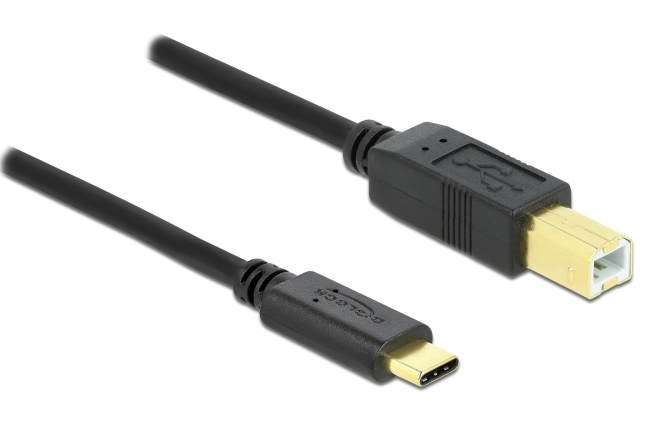 DELOCK καλώδιο USB-C σε USB Type B 83601, 1m, μαύρο 83601