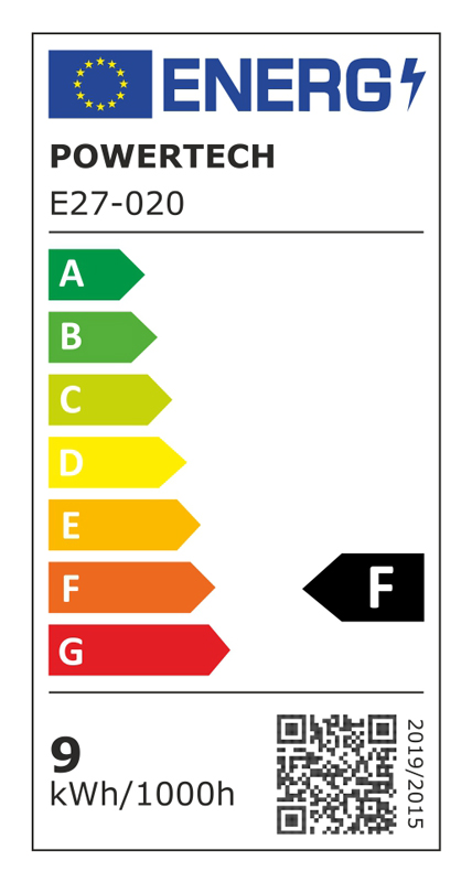 POWERTECH LED λάμπα E27-020, 9W, 4000K, E27, 820lm E27-020