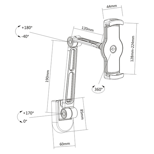 BRATECK   PAD28-02  tablet/smartphone 4.7-12.9,  PAD28-02