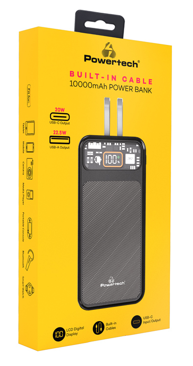 POWERTECH power bank     PT-1135 10000mAh, 22.5W,  PT-1135