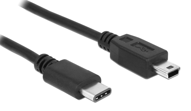 POWERTECH καλώδιο USB-C σε USB Mini CAB-UC079, 1.5m, μαύρο CAB-UC079