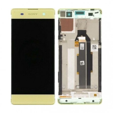 Sony Xperia XA Lcd+Touch Screen+Frame Gold/Lime ORIGINAL