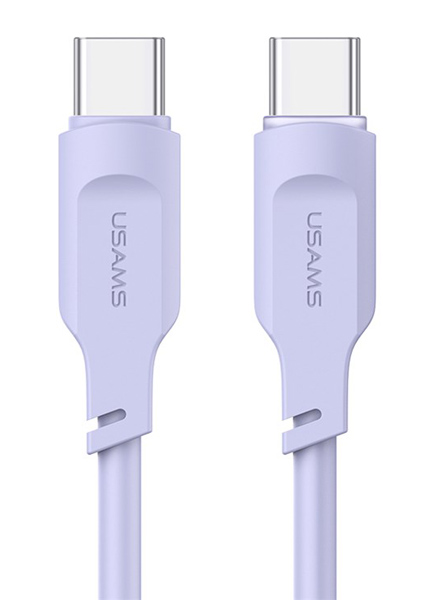 USAMS καλώδιο USB-C σε USB-C US-SJ567, 100W PD, 1.2m, μωβ SJ567USB03