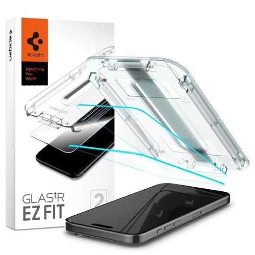 Tempered Glass Full Face Spigen Glas.tR EZ-FIT Apple iPhone 15 Pro Max (2 .)