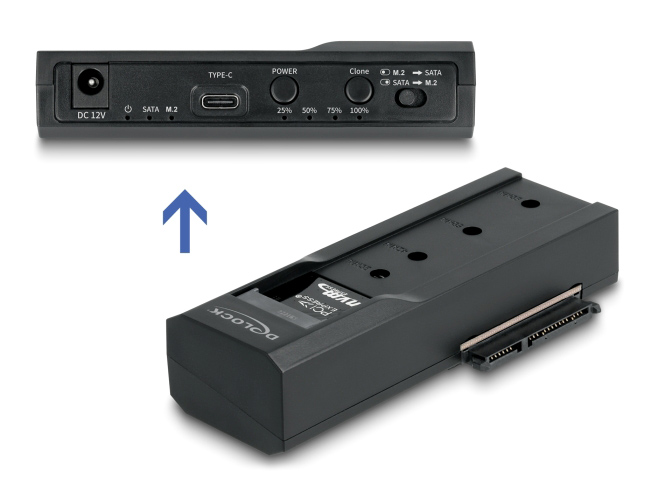 DELOCK docking station 64252  M.2 NVMe/SATA SSD & HDD, clone function 64252