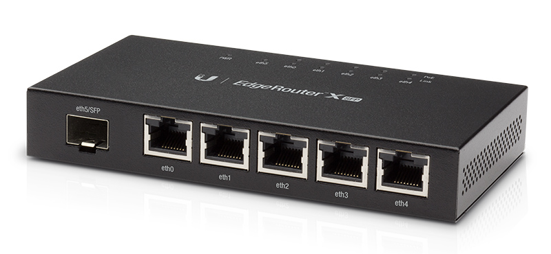 UBIQUITI router EdgeRouter X SFP, 5-Port Gigabit PoE, 1000Mbps, 50W ER-X-SFP