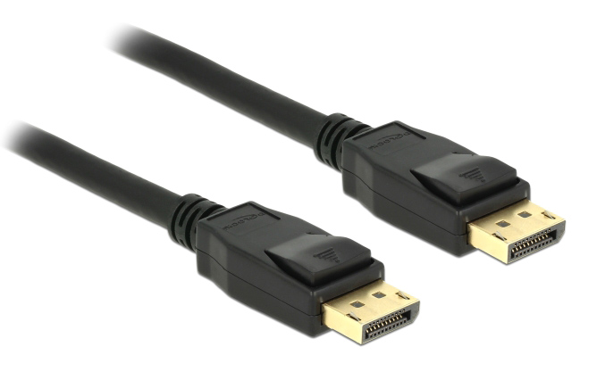 DELOCK καλώδιο DisplayPort 1.2 85508, 4K/60Hz, 21.6 Gbps, 1.5m, μαύρο 85508