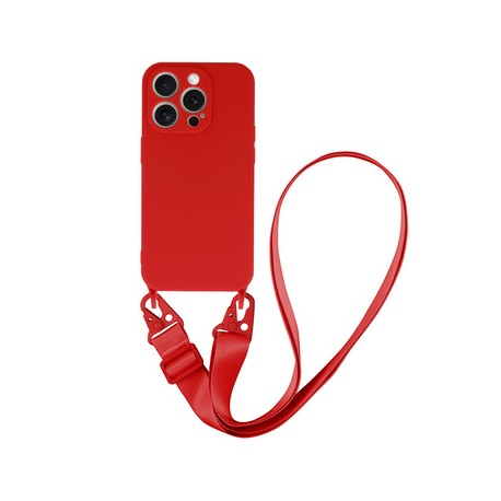 Apple iPhone 15 Testa Strap Silicone Design 2 Red