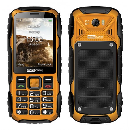 Maxcom MM920 Dual SIM 2.8 Water-dust proof IP67  ,  (  Handsfree)   Orange-Black