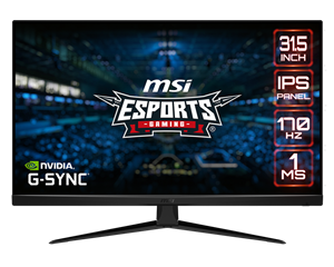 MSI MONITOR GAMING G321Q, FLAT IPS WQHD, 31.5, 16:9, 300CD/M2, 100.000.000:1, 1MS, 170Hz, 2560x1440, 2XHDMI/DISPLAY PORT/HEADPHONE OUT, BLACK, 3YW.