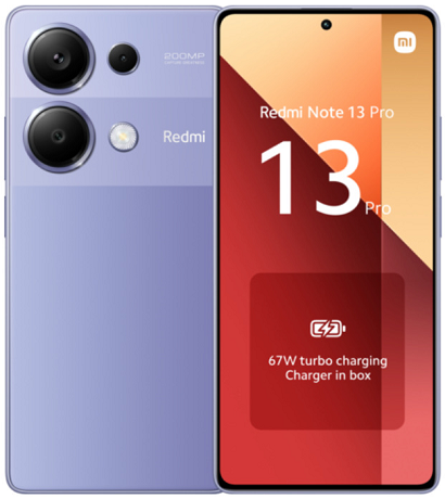 XIAOMI REDMI NOTE 13 PRO 256GB ROM/8GB RAM LAVENDER PURPLE EU