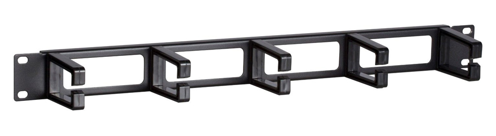 POWERTECH cable management NETW-0031 για rack 19/1U, 5x γάντζοι, μαύρο NETW-0031