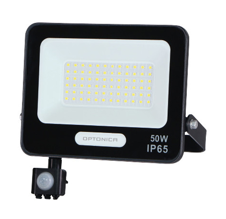 OPTONICA LED προβολέας 15857 με αισθητήρα κίνησης, 50W, 6000K, IP65 OPT-15857