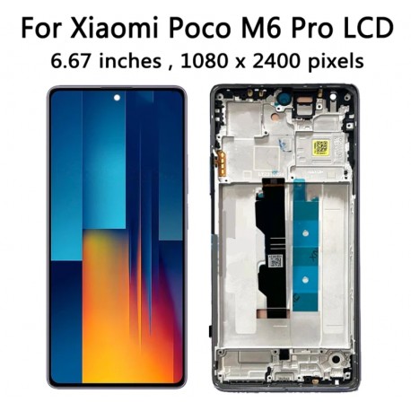 Xiaomi Poco M6 Pro 4G/Redmi Note 13 Pro 4G Lcd+Touch+Frame Purple ORIGINAL