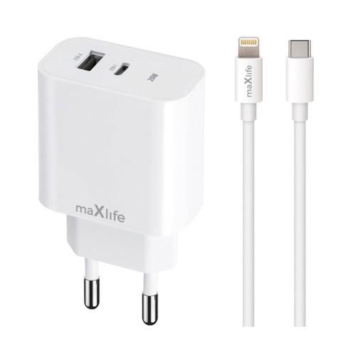     Maxlife MXTC-06-20AC    USB A & USB C 20W &  USB C  Lightning 1m 