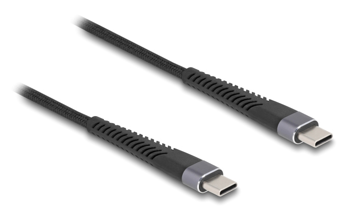 DELOCK καλώδιο USB-C 81124, 60W, 480Mbps, 1m, μαύρο 81124