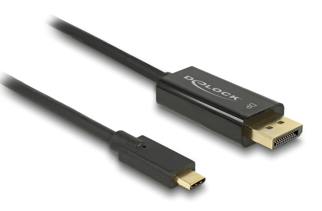 DELOCK καλώδιο USB-C σε DisplayPort 85257, DP Alt Mode, 4K/60Hz, 3m, μαύρο 85257