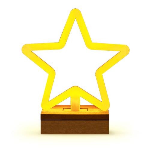 Neon LED Forever Light FLNW04 STAR (USB/ & On/Off)   Stand  