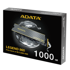 ADATA SSD M.2 NVMe PCI-E GEN4 1 TB LEGEND 860 SLEG-860-1000GCS, M.2 2280, NVMe PCI-E GEN4x4, READ 6000MB/s, WRITE 4000MB/s, 5YW.