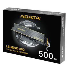 ADATA SSD M.2 NVMe PCI-E GEN4 500GB LEGEND 860 SLEG-860-500GCS, M.2 2280, NVMe PCI-E GEN4x4, READ 5000MB/s, WRITE 3500MB/s, 5YW.