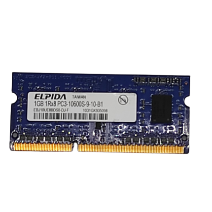 Elpida Refurbished RAM SO-Dimm, DDR3, 1GB , PC3-10600S-9-10-B1 1Rx8