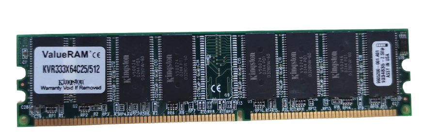 Kingston Refurbished RAM DDR 512MB PC2700 333MHz Value Ram KVR333X64C25/512