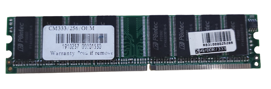 Pointec Refurbished RAM DDR 256MB PC333 CL2.5 CM333/256/OEM