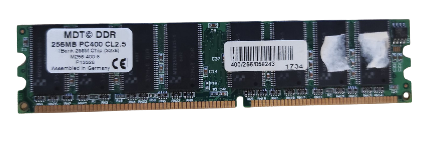 MDT Refurbished RAM DDR 256MB PC400 CL2.5 M256-400-8