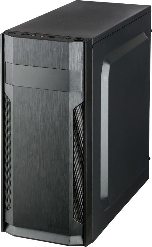 SUPERCASE PC CHASSIS F55A, MIDI TOWER ATX, BLACK, W/O PSU, 1x 8CM REAR FAN, 2YW.