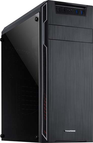 SUPERCASE PC CHASSIS F75A, MIDI TOWER ATX, BLACK, W/O PSU, 1x8CM REAR FAN, 2YW.