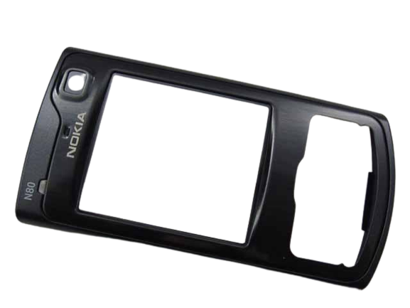 Nokia N80 - Front Cover + Lens Black Gloss