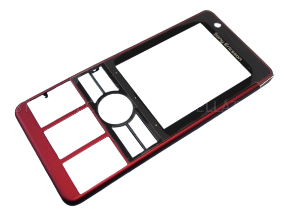 Sony Ericsson G900 - Front Cover + Lens Dark Red