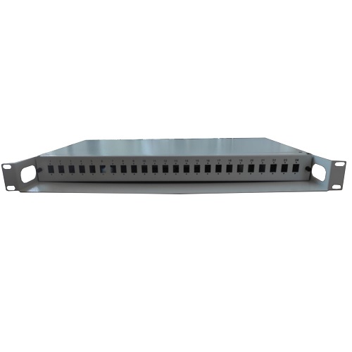 FIBER OPTIC PATCH PANEL 19 1U 24PORT FIBER(ΘΕΣΕΙΣ ΓΙΑ ΜΟΝΑ COUPLERS SC ή DUPLEX LC)