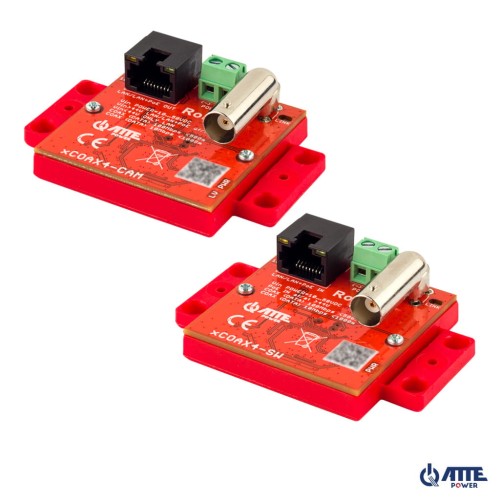 ATTE xCOAX4-SET POE ETHERNET OVER COAX EXTENDER 100Mbps 1000m(INPUT:PASSIVE POE  802.3at/af)