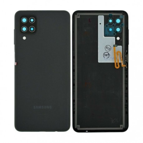 Samsung Galaxy A12 BatteryCover+Camera Lens Black ORIGINAL