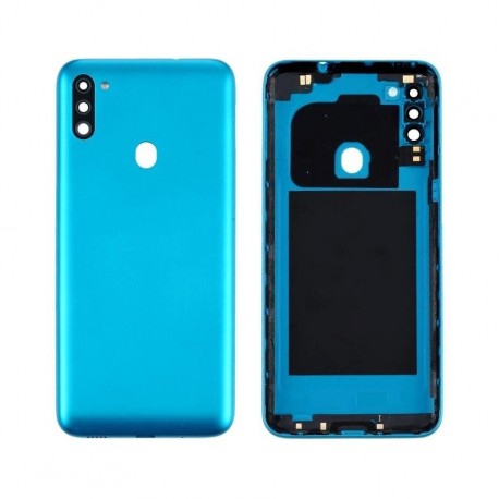 Samsung Galaxy M11 BatteryCover+Camera Lens Blue ORIGINAL