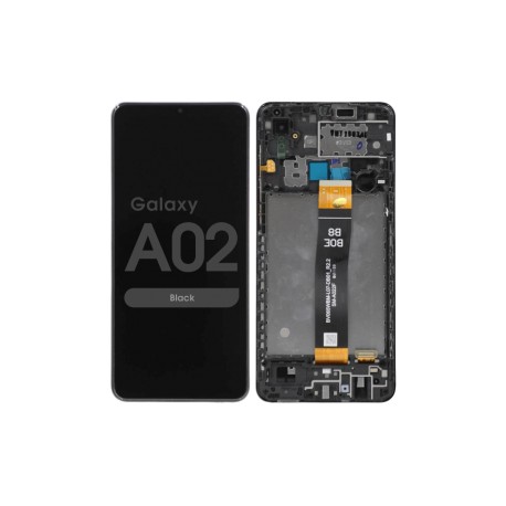 Samsung Galaxy A02 Lcd+Touch+Frame Black GRADE A