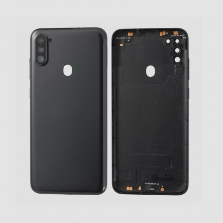 Samsung Galaxy M11 BatteryCover+Camera Lens Black ORIGINAL