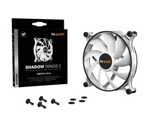 BEQUIET FAN SHADOW WINGS 2 WHITE 140MM BL090, 3 PIN, 900RPM, 49,8CFM/85M3/H, 14,7 dB, Lifespan 80000h, WHITE, 3YW.