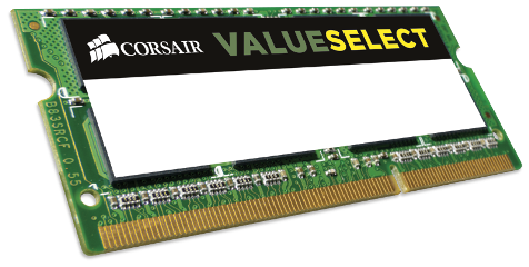 CORSAIR RAM SODIMM 8GB CMSO8GX3M1C1600C11, DDR3L, 1600MHz, LATENCY 11-11-11-28, 1.35V, VALUE SELECT, LTW.