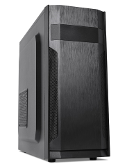 SUPERCASE PC CHASSIS F55A, MIDI TOWER ATX, BLACK, W/O PSU, 1x 8CM REAR FAN, 2YW.