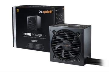 BEQUIET PSU PURE POWER 11 500W BN293, GOLD CERTIFIED, 12CM QUIET & COOL FAN, 5YW.