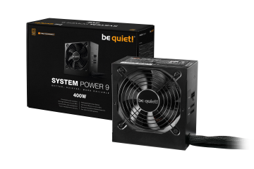 BEQUIET PSU SYSTEM POWER 9 CM 400W BN300, BRONZE CERTIFIED, SEMI-MODULAR AND FLAT CABLES, 12CM QUIET & COOL FAN, 3YW.