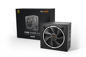 BEQUIET PSU PURE POWER 12 M 550W BN341, GOLD CERTIFIED, MODULAR CABLES, SILENT OPTIMIZED 12CM FAN, 10YW.