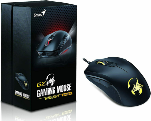 GENIUS MOUSE SCORPION M6-600, WIRED, USB, OPTICAL, GAMING, BLACK/ORANGE, 2YW.