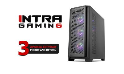 INTRA PC GAMING 12th GEN FREE, INTEL CORE i5 12400F, 16GB DDR4 3200MHz, NVIDIA VGA RTX 3050 6GB, 512GB SSD NVME, LAN GB, MIDI TOWER, 600W PSU, 3YW.