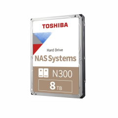 TOSHIBA HDD 3,5 8TB NAS N300 HDWG480UZSVA, SATA3, 7200 RPM, CACHE 256 MB, 3YW.