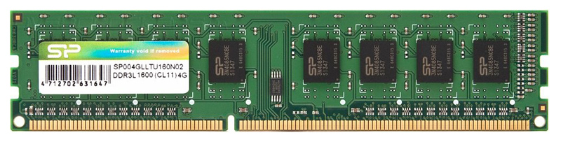 SILICON POWER μνήμη DDR3L UDIMM SP004GLLTU160N02, 4GB, 1600MHz, CL11 SP004GLLTU160N02