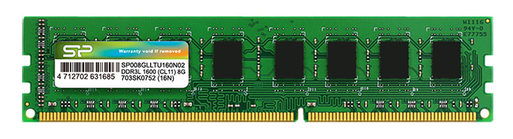 SILICON POWER  DDR3L UDIMM SP008GLLTU160N02, 8GB, 1600MHz, CL11 SP008GLLTU160N02