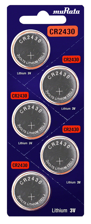 MURATA Μπαταρία λιθίου CR2430, 3V, 5τμχ MR-CR2430